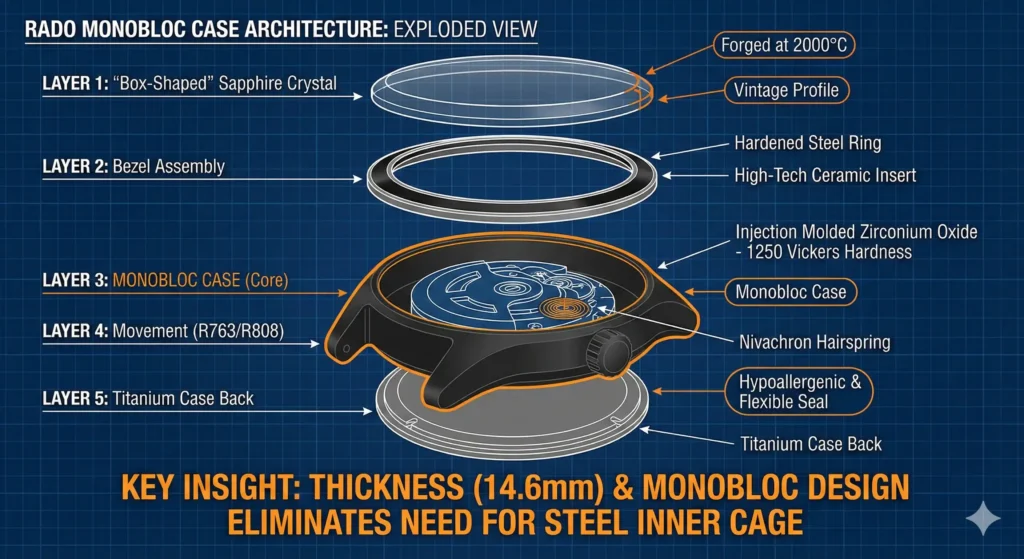 Rado Monobloc Case Architecture